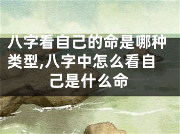 八字看自己的命是哪种类型,八字中怎么看自己是什么命