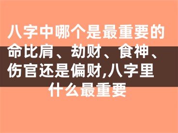 八字中哪个是最重要的命比肩、劫财、食神、伤官还是偏财,八字里什么最重要