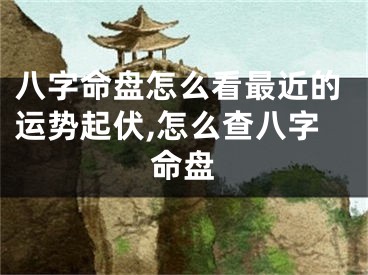 八字命盘怎么看最近的运势起伏,怎么查八字命盘