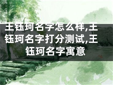 王钰珂名字怎么样,王钰珂名字打分测试,王钰珂名字寓意