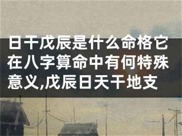 日干戊辰是什么命格它在八字算命中有何特殊意义,戊辰日天干地支