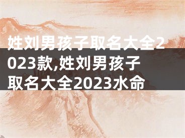 姓刘男孩子取名大全2023款,姓刘男孩子取名大全2023水命