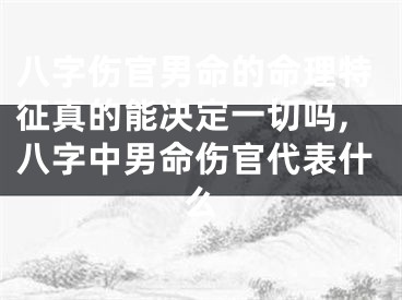 八字伤官男命的命理特征真的能决定一切吗,八字中男命伤官代表什么