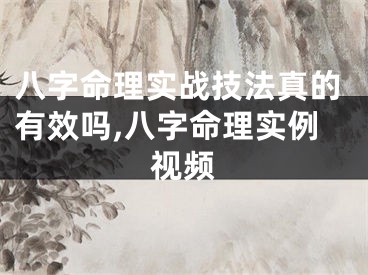 八字命理实战技法真的有效吗,八字命理实例视频
