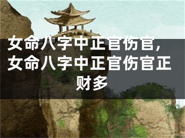 女命八字中正官伤官,女命八字中正官伤官正财多