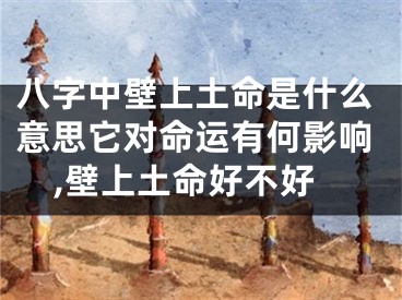 八字中壁上土命是什么意思它对命运有何影响,壁上土命好不好