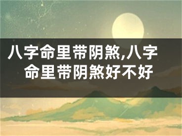 八字命里带阴煞,八字命里带阴煞好不好