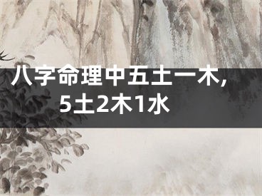 八字命理中五土一木,5土2木1水