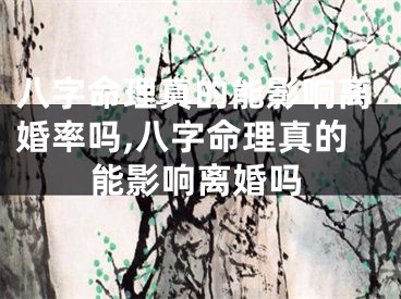 八字命理真的能影响离婚率吗,八字命理真的能影响离婚吗