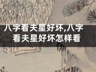 八字看夫星好坏,八字看夫星好坏怎样看