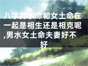 八字男水命和女土命在一起是相生还是相克呢,男水女土命夫妻好不好