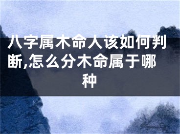 八字属木命人该如何判断,怎么分木命属于哪种