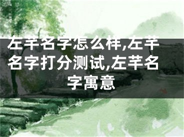 左芊名字怎么样,左芊名字打分测试,左芊名字寓意