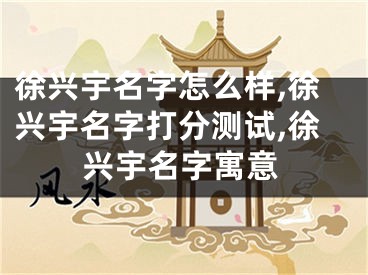 徐兴宇名字怎么样,徐兴宇名字打分测试,徐兴宇名字寓意