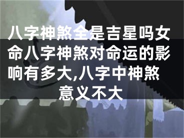 八字神煞全是吉星吗女命八字神煞对命运的影响有多大,八字中神煞意义不大
