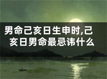 男命己亥日生申时,己亥日男命最忌讳什么