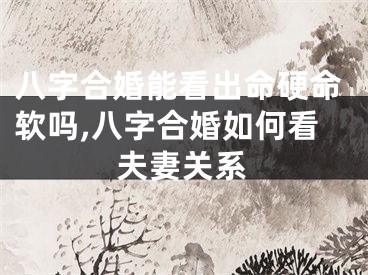 八字合婚能看出命硬命软吗,八字合婚如何看夫妻关系