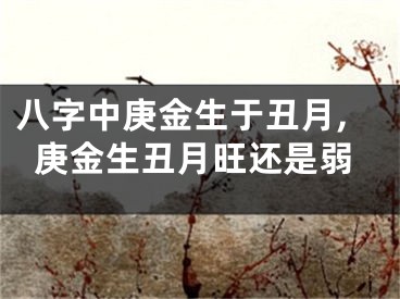 八字中庚金生于丑月,庚金生丑月旺还是弱