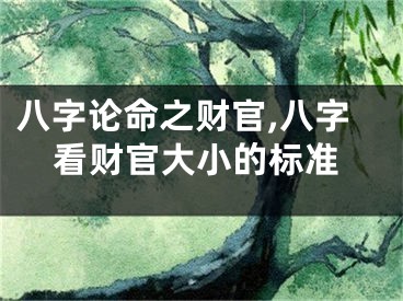 八字论命之财官,八字看财官大小的标准