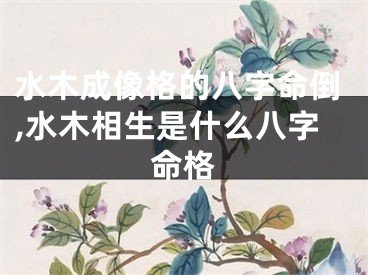 水木成像格的八字命倒,水木相生是什么八字命格