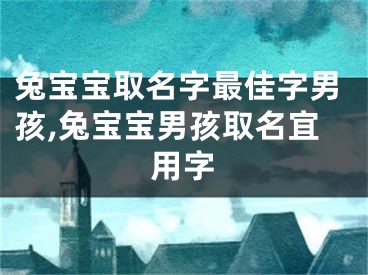 兔宝宝取名字最佳字男孩,兔宝宝男孩取名宜用字
