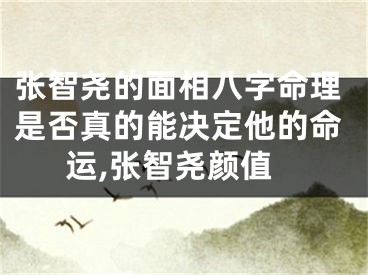 张智尧的面相八字命理是否真的能决定他的命运,张智尧颜值