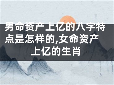 男命资产上亿的八字特点是怎样的,女命资产上亿的生肖