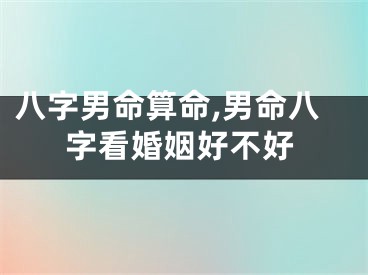 八字男命算命,男命八字看婚姻好不好