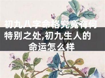 初九八字命格究竟有何特别之处,初九生人的命运怎么样
