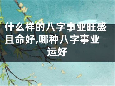 什么样的八字事业旺盛且命好,哪种八字事业运好