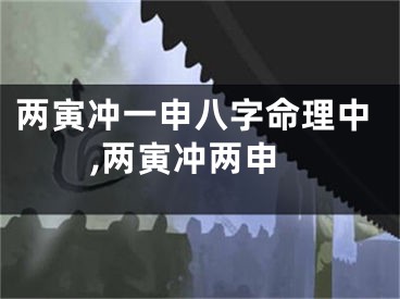 两寅冲一申八字命理中,两寅冲两申