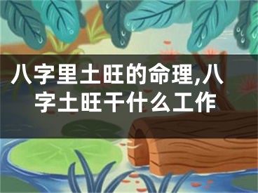 八字里土旺的命理,八字土旺干什么工作