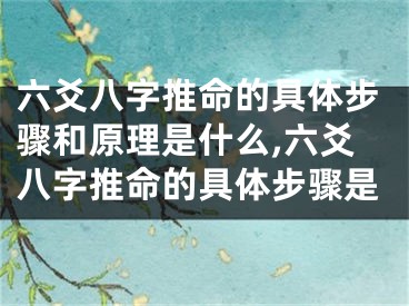 六爻八字推命的具体步骤和原理是什么,六爻八字推命的具体步骤是