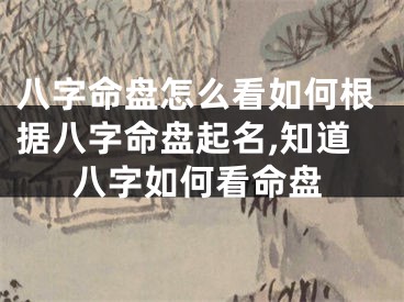 八字命盘怎么看如何根据八字命盘起名,知道八字如何看命盘