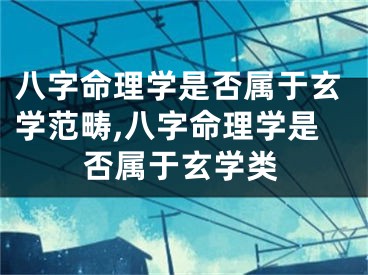 八字命理学是否属于玄学范畴,八字命理学是否属于玄学类