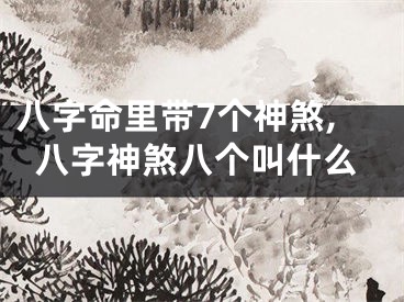 八字命里带7个神煞,八字神煞八个叫什么