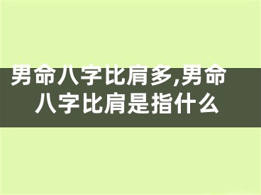 男命八字比肩多,男命八字比肩是指什么