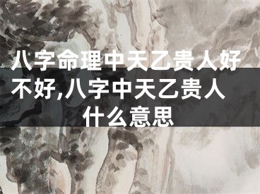 八字命理中天乙贵人好不好,八字中天乙贵人什么意思