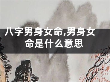 八字男身女命,男身女命是什么意思