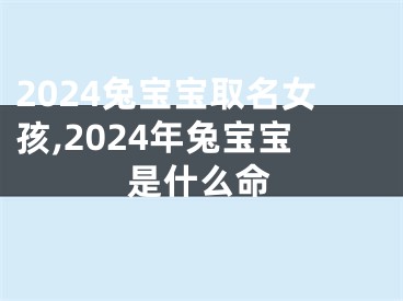 2024兔宝宝取名女孩,2024年兔宝宝是什么命
