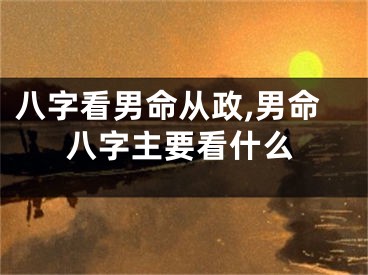 八字看男命从政,男命八字主要看什么