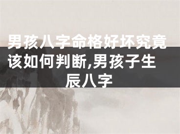男孩八字命格好坏究竟该如何判断,男孩子生辰八字