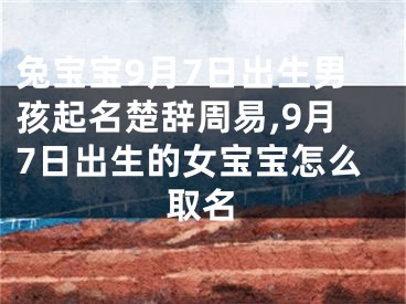 兔宝宝9月7日出生男孩起名楚辞周易,9月7日出生的女宝宝怎么取名