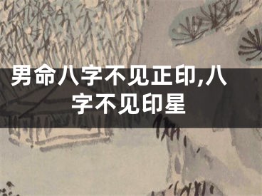 男命八字不见正印,八字不见印星