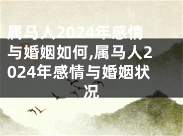 属马人2024年感情与婚姻如何,属马人2024年感情与婚姻状况