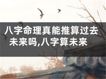 八字命理真能推算过去未来吗,八字算未来