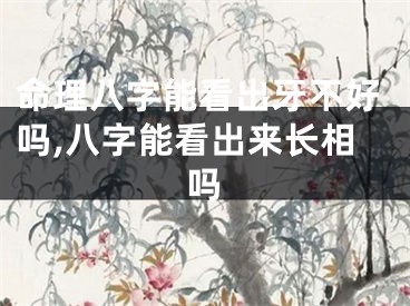 命理八字能看出牙不好吗,八字能看出来长相吗