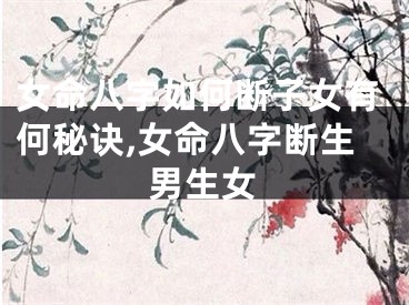 女命八字如何断子女有何秘诀,女命八字断生男生女
