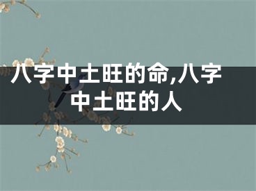 八字中土旺的命,八字中土旺的人