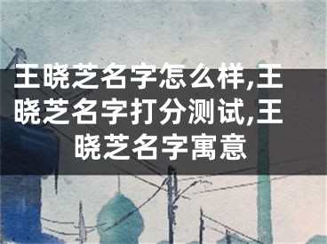 王晓芝名字怎么样,王晓芝名字打分测试,王晓芝名字寓意